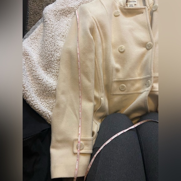 St Johns Bay White/cream Cashmere blend Pea coat - Picture 12 of 13